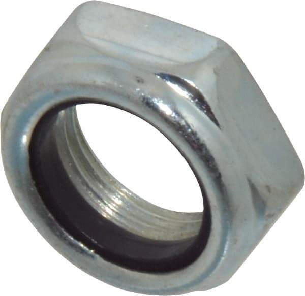 Value Collection - 3/4-16 UNF Grade 2 Hex Lock Nut with Nylon Insert - 1-1/16" Width Across Flats, 13/32" High, Zinc-Plated Finish - Benchmark Tooling