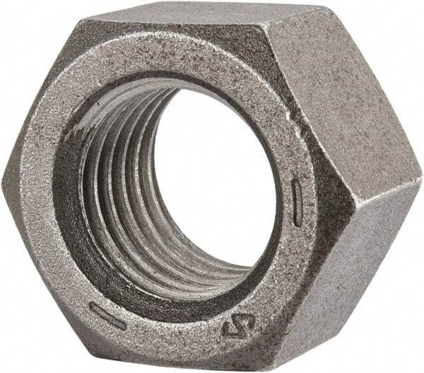 Value Collection - 1-1/8 - 7 UNC Steel Right Hand Hex Nut - 1-11/16" Across Flats, 0.999" High, Uncoated - Benchmark Tooling