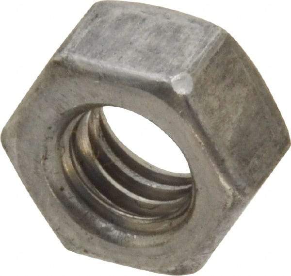 Value Collection - 5/16-18 UNC Steel Right Hand Hex Nut - 1/2" Across Flats, 17/64" High, Uncoated - Benchmark Tooling