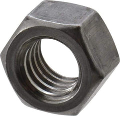 Value Collection - 3/8-16 UNC Steel Right Hand Hex Nut - 9/16" Across Flats, 21/64" High, Uncoated - Benchmark Tooling