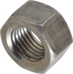 Value Collection - 3/8-24 UNF Steel Right Hand Hex Nut - 9/16" Across Flats, 21/64" High, Uncoated - Benchmark Tooling