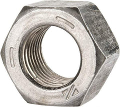 Value Collection - 9/16-18 UNF Steel Right Hand Hex Nut - 7/8" Across Flats, 0.496" High, Uncoated - Benchmark Tooling