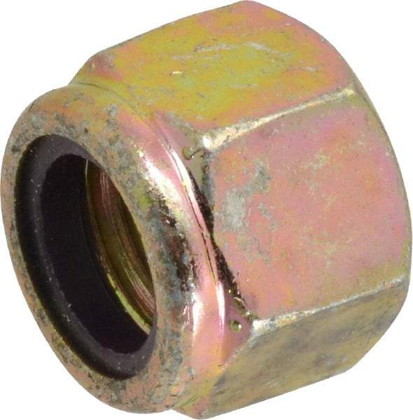 Value Collection - 3/4-10 UNC Grade 8 Hex Lock Nut with Nylon Insert - 1-1/16" Width Across Flats, 7/8" High, Zinc Yellow Dichromate Finish - Benchmark Tooling