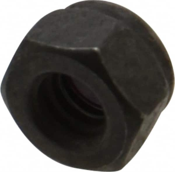 Value Collection - 1/4-20 UNC Grade 8 Hex Lock Nut with Nylon Insert - 7/16" Width Across Flats, 5/16" High, Uncoated - Benchmark Tooling