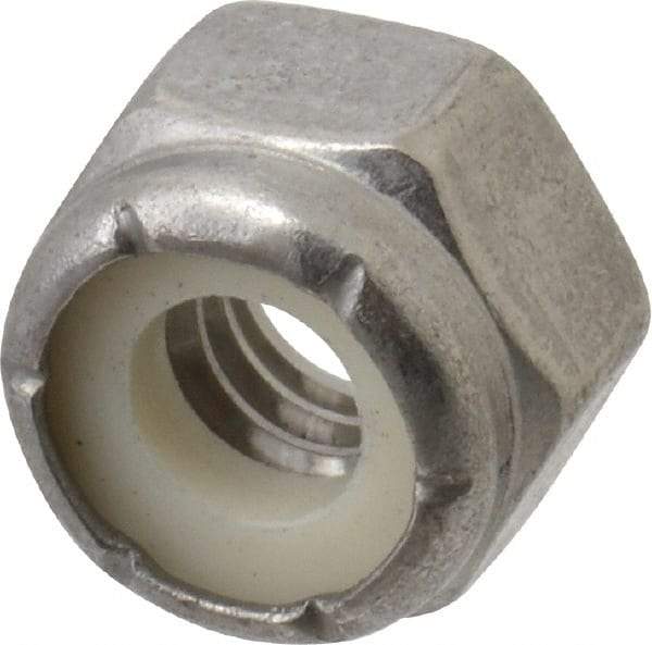 Value Collection - 1/4-20 UNC 316 Hex Lock Nut with Nylon Insert - 7/16" Width Across Flats, 5/16" High - Benchmark Tooling