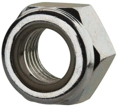 Value Collection - M14x1.50 Metric Fine Grade 8 Hex Lock Nut with Nylon Insert - 14mm High, Zinc-Plated Finish - Benchmark Tooling