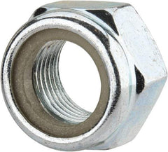 Value Collection - M16x1.50 Metric Fine Grade 8 Hex Lock Nut with Nylon Insert - 16mm High, Zinc-Plated Finish - Benchmark Tooling