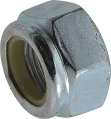 Value Collection - M20x1.50 Metric Fine Grade 8 Hex Lock Nut with Nylon Insert - 20mm High, Zinc-Plated Finish - Benchmark Tooling