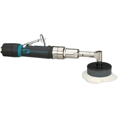 Dynabrade - 3" Pad Diam, 3,200 RPM, 0.4 hp, Handheld Pneumatic Buffer - 26 CFM, 1/4-20" Spindle Thread, 1/4" Inlet - Benchmark Tooling