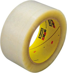 3M - 36mm x 50m Clear Rubber Adhesive Sealing Tape - Polyester Film Backing, 3.4 mil Thick, 67 Lb Tensile Strength, Series 355 - Benchmark Tooling