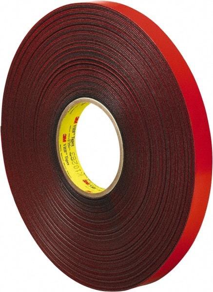 3M - 3/4" x 36 Yd Acrylic Adhesive Double Sided Tape - 45 mil Thick, Gray, Acrylic Foam Liner, Continuous Roll, Series 4611 - Benchmark Tooling