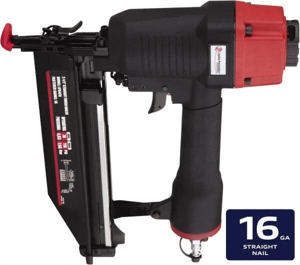 Value Collection - 1 to 2-1/2" Nail Length, 0.118" Nail Diam, 16 Gauge Finish Air Nailer - 70 to 110 psi - Benchmark Tooling