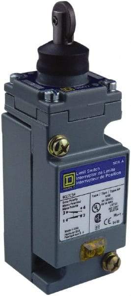 Square D - DPDT, 2NC/2NO, 600 Volt Screw Terminal, Roller Plunger Actuator, General Purpose Limit Switch - 1, 2, 4, 6, 12, 13, 6P NEMA Rating, IP67 IPR Rating - Benchmark Tooling