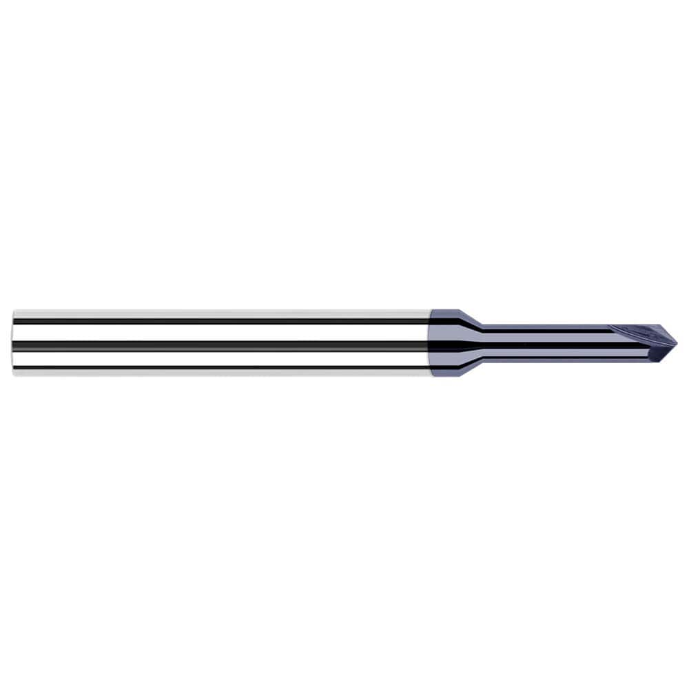 Harvey Tool - 3/32" Diam 120°/60° 2-Flute Single End Solid Carbide Chamfer Mill - Exact Industrial Supply