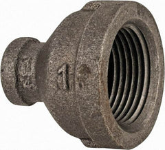 Value Collection - Class 150, 1 x 1/4" Black Pipe Reducing Bushing - Threaded, Malleable Iron - Benchmark Tooling
