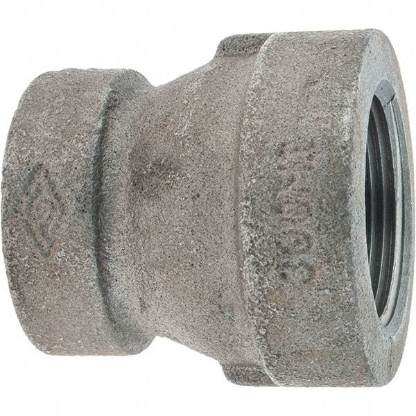 Value Collection - Class 300, 1/4" Black Pipe Reducing Coupling - Threaded, Malleable Iron - Benchmark Tooling