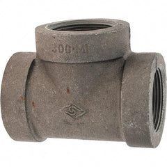 Value Collection - Size 1-1/2", Class 300, Malleable Iron Black Pipe Tee - 300 psi, Threaded End Connection - Benchmark Tooling