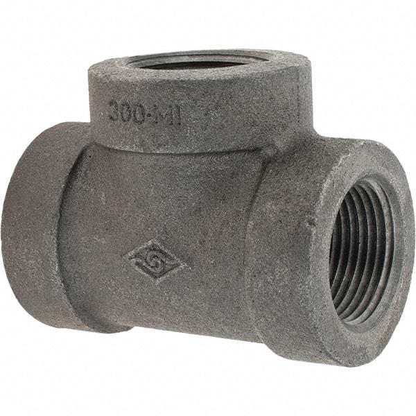 Value Collection - Size 1", Class 300, Malleable Iron Black Pipe Tee - 300 psi, Threaded End Connection - Benchmark Tooling