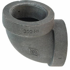 Value Collection - Size 2", Class 300, Malleable Iron Black Pipe 90° Elbow - 300 psi, Threaded End Connection - Benchmark Tooling