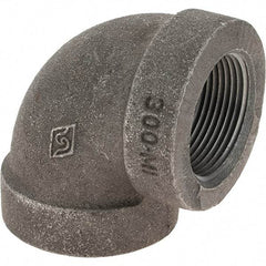 Value Collection - Size 1-1/4", Class 300, Malleable Iron Black Pipe 90° Elbow - 300 psi, Threaded End Connection - Benchmark Tooling