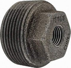 Value Collection - Class 150, 1-1/4 x 1/4" Black Pipe Hex Bushing - Threaded, Malleable Iron - Benchmark Tooling
