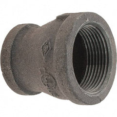 Value Collection - Size 1-1/4 x 1", Class 150, Malleable Iron Black Pipe Reducing Coupling - 150 psi, Threaded End Connection - Benchmark Tooling