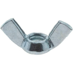 Value Collection - 1/4-20 UNC, Zinc Plated, Steel Type A Wing Nut - 1.1" Wing Span, 0.57" Wing Span - Benchmark Tooling