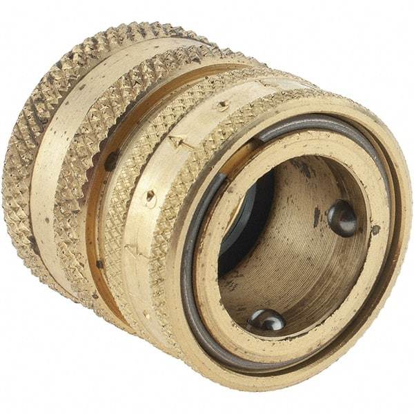 Parker - 3/4 Garden Hose Coupler - Brass & Stainless Steel, Female Connector - Benchmark Tooling