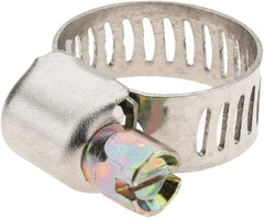 Value Collection - SAE Size 4, 7/32 to 5/8" Diam, Stainless Steel Worm Drive Clamp - 1/2" Wide - Benchmark Tooling