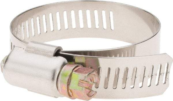 Value Collection - SAE Size 24, 1-1/16 to 2" Diam, Stainless Steel Worm Drive Clamp - 1/2" Wide - Benchmark Tooling