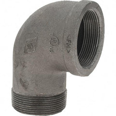 Value Collection - Size 2", Class 150, Malleable Iron Black Pipe 90° Street Elbow - 150 psi, Threaded End Connection - Benchmark Tooling