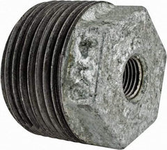 Value Collection - Class 150, 1 x 1/8" Galvanized Pipe Hex Bushing - Threaded, Malleable Iron - Benchmark Tooling