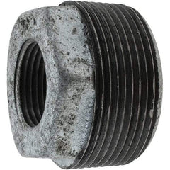 Value Collection - Class 150, 1-1/2 x 3/4" Galvanized Pipe Hex Bushing - Threaded, Malleable Iron - Benchmark Tooling