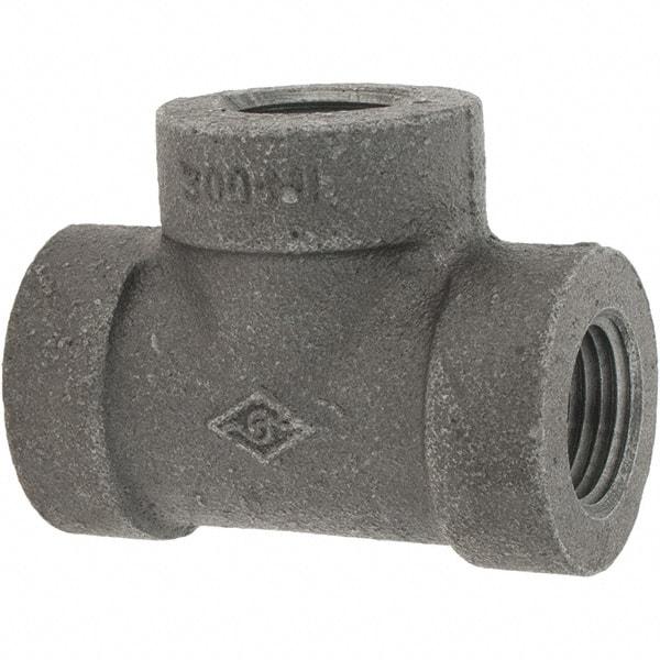 Value Collection - Size 1/2", Class 300, Malleable Iron Black Pipe Tee - 300 psi, Threaded End Connection - Benchmark Tooling