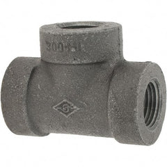 Value Collection - Size 1/2", Class 300, Malleable Iron Black Pipe Tee - 300 psi, Threaded End Connection - Benchmark Tooling