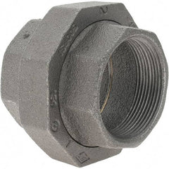 Value Collection - Size 2", Class 150, Malleable Iron Black Pipe Union - 150 psi, Threaded End Connection - Benchmark Tooling