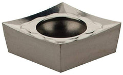 Iscar - CCGT3-0 AS Grade IC20 Carbide Turning Insert - Uncoated, 80° Diamond, 3/8" Inscr Circle, 5/32" Thick, 0.0079" Corner Radius - Benchmark Tooling
