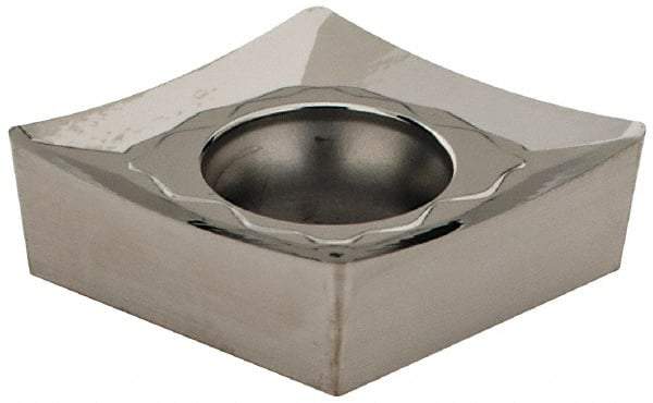 Iscar - CCGT432 AS Grade IC20 Carbide Turning Insert - Uncoated, 80° Diamond, 1/2" Inscr Circle, 3/16" Thick, 1/32" Corner Radius - Benchmark Tooling