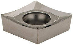 Iscar - CCGT432 AS Grade IC20 Carbide Turning Insert - Uncoated, 80° Diamond, 1/2" Inscr Circle, 3/16" Thick, 1/32" Corner Radius - Benchmark Tooling