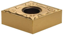 Iscar - CNMG430 SF Grade IC520N Cermet Turning Insert - TiCN/TiN Finish, 80° Diamond, 1/2" Inscr Circle, 3/16" Thick, 0.0079" Corner Radius - Benchmark Tooling