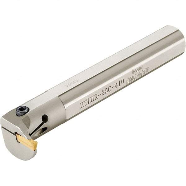 Iscar - HELII, Internal, Left Hand, 0.393" Max Depth of Cut, 0.197" Min Groove Width, Indexable Grooving Tool Holder - 1" Shank Width, 7" OAL, Through Coolant - Benchmark Tooling