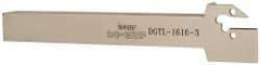Iscar - DGT, Left Hand Cut, 1.38" Max Workpc Diam, DG. 1.., DG. 3.. Insert, Indexable Cutoff Toolholder - 16mm Shank Width, 16mm Shank Height, 150mm OAL - Benchmark Tooling