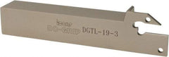 Iscar - 0.118" Min Groove Width, 4-1/2" OAL, Left Hand Indexable Grooving Cutoff Toolholder - 3/4" Shank Height x 3/4" Shank Width, DG. 1../DG. 3.. Insert Style, DGT Toolholder Style, Series Do Grip - Benchmark Tooling
