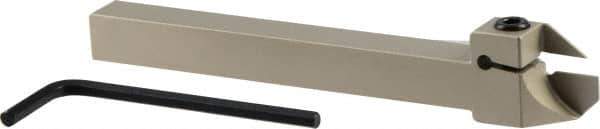 Iscar - External Thread, 0.591" Max Depth of Cut, 0.055" Min Groove Width, 5-1/2" OAL, Right Hand Indexable Grooving Cutoff Toolholder - 1/2" Shank Height x 1/2" Shank Width, DG.. Insert Style, DGT Toolholder Style, Series Do-Grip - Benchmark Tooling