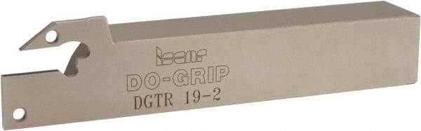 Iscar - 0.075" Min Groove Width, 4-1/2" OAL, Right Hand Indexable Grooving Cutoff Toolholder - 3/4" Shank Height x 3/4" Shank Width, DG. 1../DG. 2.. Insert Style, DGT Toolholder Style, Series Do Grip - Benchmark Tooling