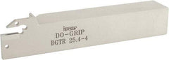 Iscar - 0.157" Min Groove Width, 6" OAL, Right Hand Indexable Grooving Cutoff Toolholder - 1" Shank Height x 1" Shank Width, DG. 4../GRIP 4.. Insert Style, DGT Toolholder Style, Series Do Grip - Benchmark Tooling