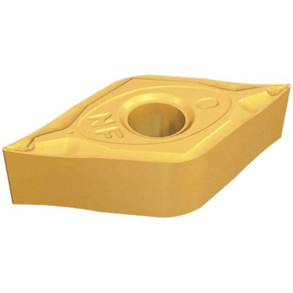 Iscar - DNMG332 NF Grade IC530N Cermet Turning Insert - TiCN/TiN Finish, 55° Diamond, 3/8" Inscr Circle, 3/16" Thick, 1/32" Corner Radius - Benchmark Tooling