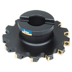 Iscar - Shell Mount B Connection, 0.37" Cutting Width, 1.07" Depth of Cut, 4" Cutter Diam, 1" Hole Diam, 11 Tooth Indexable Slotting Cutter - FSB Toolholder, S/Q/XPMT Insert - Benchmark Tooling