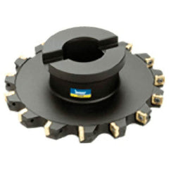 Iscar - Shell Mount B Connection, 0.3543" Cutting Width, 63/64" Depth of Cut, 100mm Cutter Diam, 1-1/16" Hole Diam, 11 Tooth Indexable Slotting Cutter - FST Toolholder, Q/XPMT Insert - Benchmark Tooling