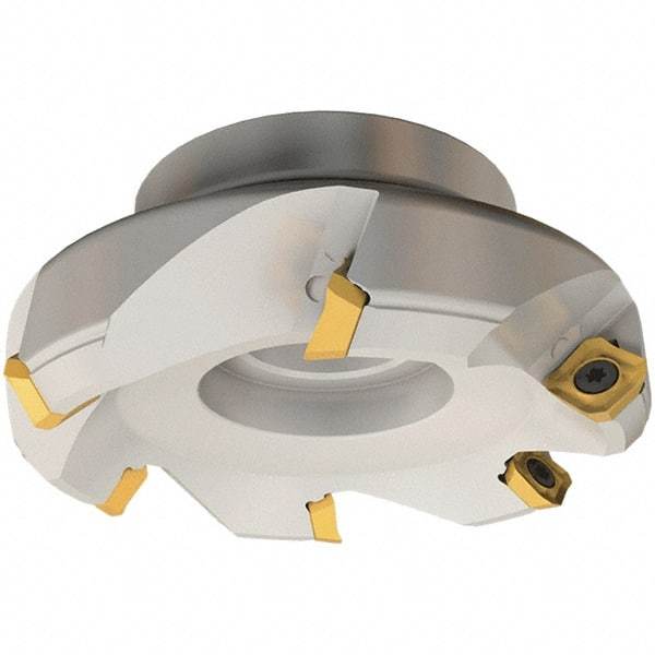 Iscar - 90.9mm Cut Diam, 27mm Arbor Hole, 6.5mm Max Depth of Cut, 45° Indexable Chamfer & Angle Face Mill - 6 Inserts, SE.. 12 Insert, Right Hand Cut, 6 Flutes, Series IscarMill - Benchmark Tooling